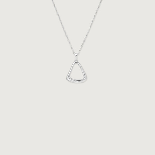 Refined Curve Silver Necklace,,hi-res image number null