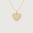 Honeyed Heart Gold Pendant,,hi-res view 4