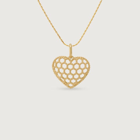 Honeyed Heart Gold Pendant