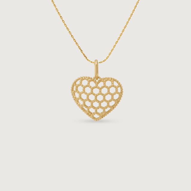 Honeyed Heart Gold Pendant,,hi-res image number null