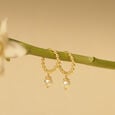 Playful Bubbly Pearl Hoop Earrings,,hi-res view 1