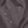 Sparkling Droplet Silver Anklet,,hi-res view 1