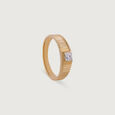 Grid Vibe Gold & Diamond Finger Ring for Men,,hi-res view 4