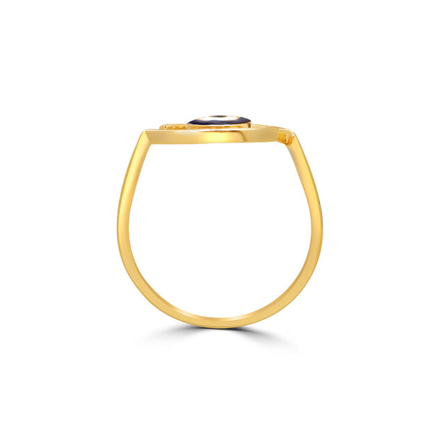 14KT Yellow Gold Stunning Evil Eye Finger Ring,,hi-res image number null