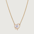 Enchanted Heart 14 kt Gold & Diamond Pendant with Chain,,hi-res view 3