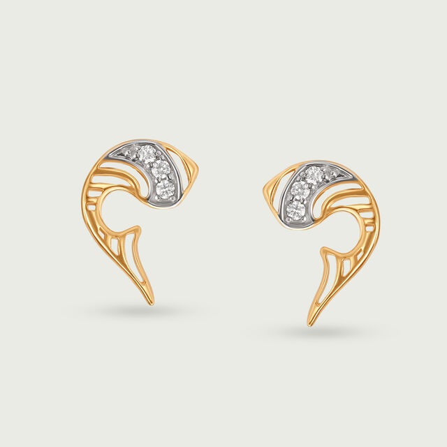 An Underwater Bliss 14kt Yellow Gold Stud Earrings,,hi-res image number null