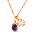Mia 14KT Rose Gold & Amethyst Pendant,,hi-res view 3