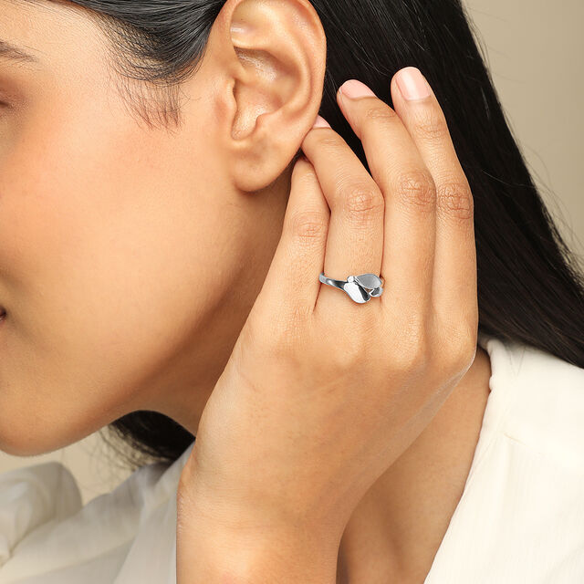 Artful Harmony Silver Finger Ring,,hi-res image number null