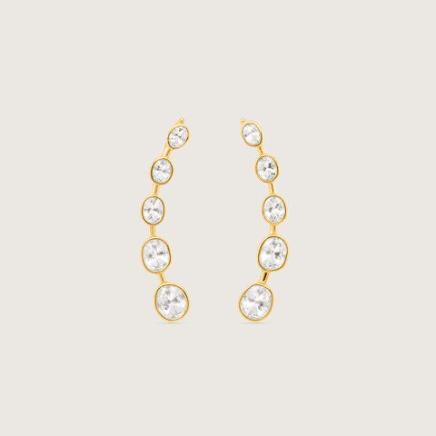 Luminous Cascade Polki Stud Earrings