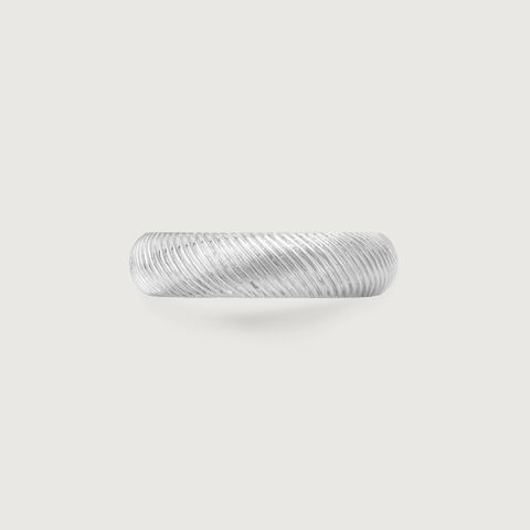 Sleek Mesh Silver Ring