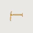 Mirrored Starlight Gold & Diamond Nose Pin,,hi-res view 3