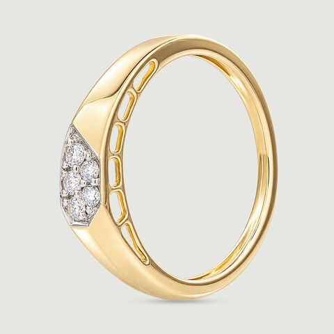 Sharp Geometric Diamond Ring