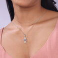 Sleek Geometric Silver Necklace,,hi-res view 2