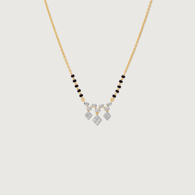 Striking Cascading Diamond Mangalsutra,,hi-res image number null