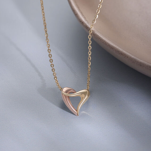 Heart Loop Gold Necklace,,hi-res image number null
