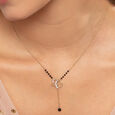 Interlocking Hearts Gold & Diamond Mangalsutra,,hi-res view 2