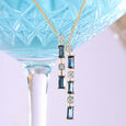 Dreamy London Blue Blaze & Diamond 14KT Necklace,,hi-res view 1
