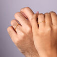 Milestone Band 18KT Gold Couple Ring -Single Piece,,hi-res view 1