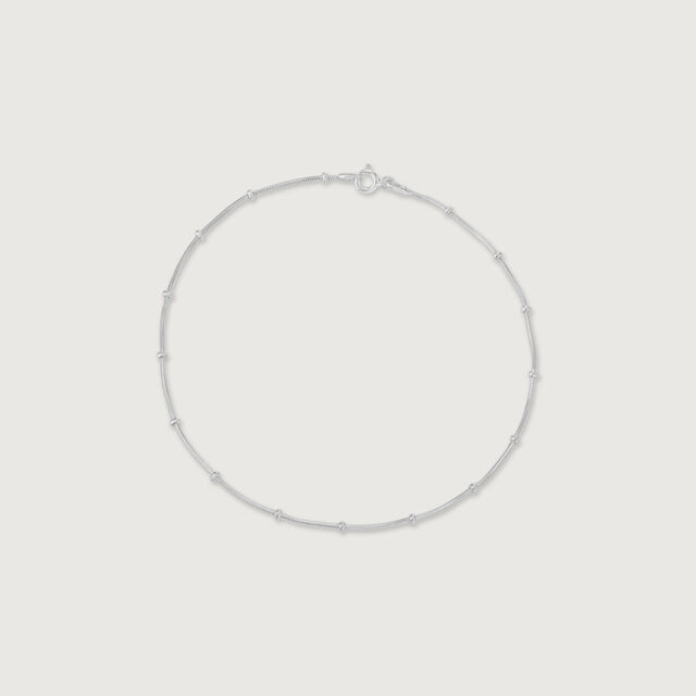Modern Gleam Silver Anklet,,hi-res image number null