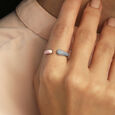 Open Band Silver Finger Ring,,hi-res view 2