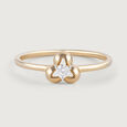 Iconic Shimmer Gold & Diamond Finger Ring,,hi-res view 2