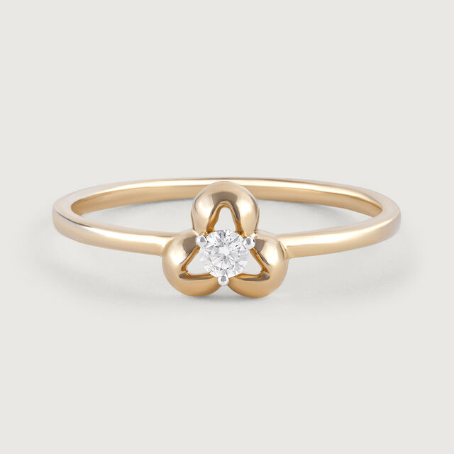 Iconic Shimmer Gold & Diamond Finger Ring,,hi-res image number null