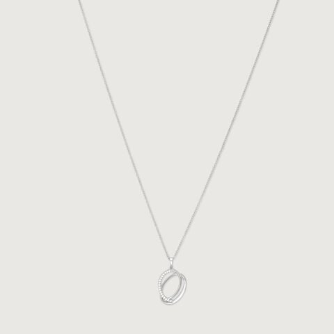 Interlinked Loop Silver Necklace