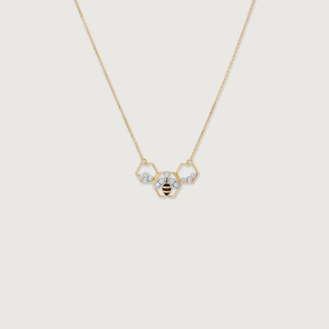 Sleek Buzz Diamond Necklace