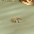 Spiral Symphony Gold & Diamond Finger Ring,,hi-res view 1