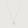 Elegant Leaf Drop Silver Necklace,,hi-res view 4