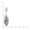 Silver Earrings For Women In Dragonfly Wing Design Embellished With Multi-Coloured Mother Of Pearls,,hi-res view 4