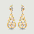 Radiant Flame Diamond Drop Earrings,,hi-res view 3