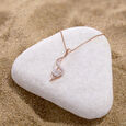Graceful Twist Gold & Diamond Pendant,,hi-res view 1