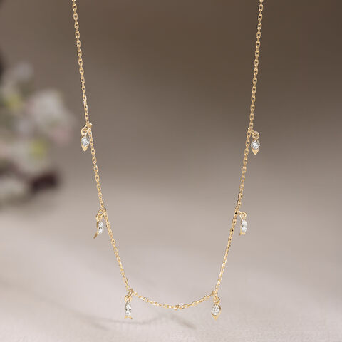 Radiant Droplets Diamond Necklace