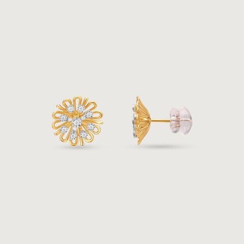 Everbloom Daisy Diamond Stud Earrings