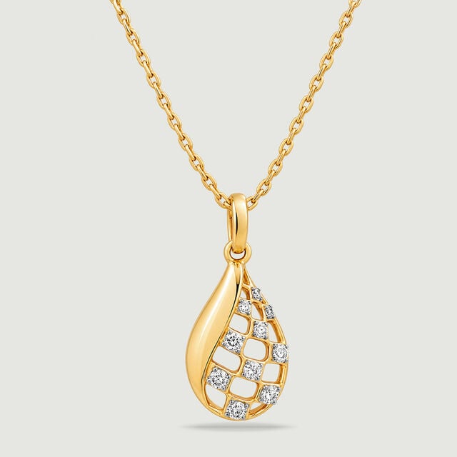 Luminous Checkered Diamond Pendant,,hi-res image number null