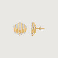 Striking Fanlight Diamond Stud Earrings,,hi-res view 5