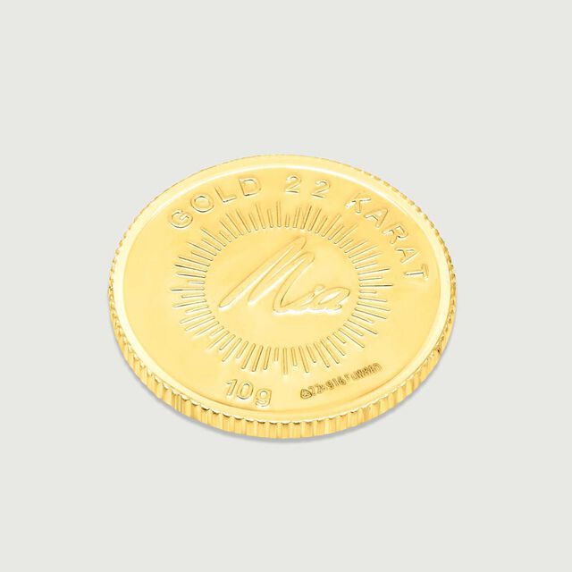 10 GM 22 Karat Stunning Lotus Gold  Coin,,hi-res image number null