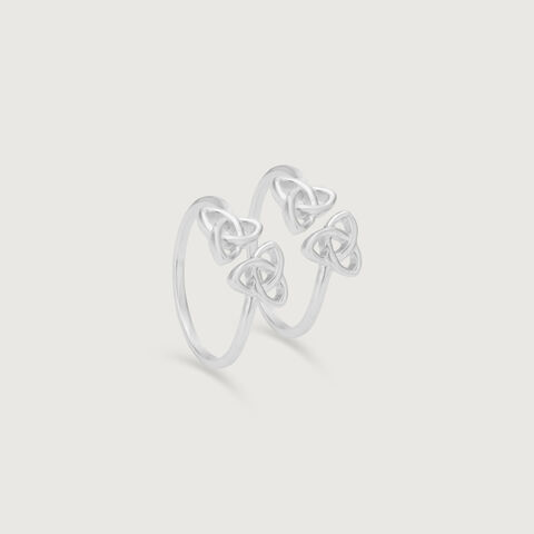 Modern Knot Silver Toe Ring