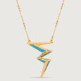 Thunderstruck Chic 18KT Gold Pendant and Chain,,hi-res view 3