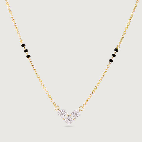 Starlight Symmetry 14Kt Gold and Diamond Mangalsutra
