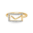 14 KT Unique Yellow gold and Diamond Ring,,hi-res view 2