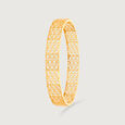 Elegant Geometric Gold Bangle,,hi-res view 4