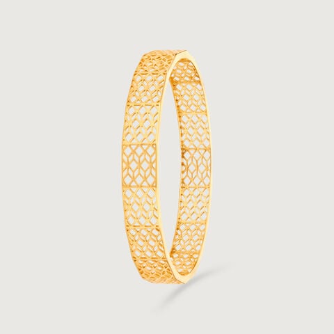 Elegant Geometric Gold Bangle