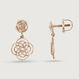 Intricate Celtic Gold Drop Earrings,,hi-res view 4