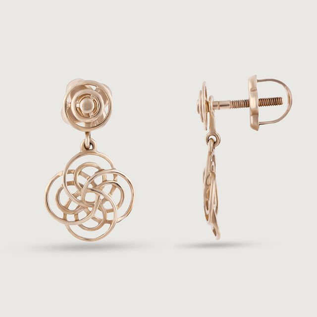 Intricate Celtic Gold Drop Earrings,,hi-res image number null