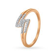 14KT Rose Gold Diamond Finger Ring,,hi-res view 1