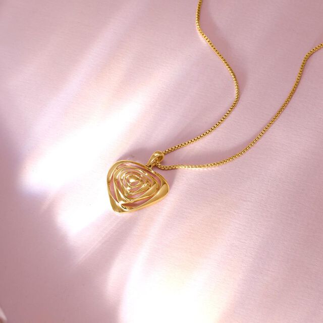 Radiant Spiral Gold Pendant,,hi-res image number null
