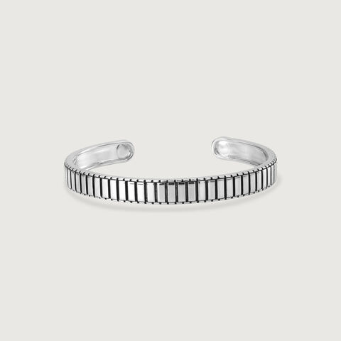 Ribbed Bar Silver Kada