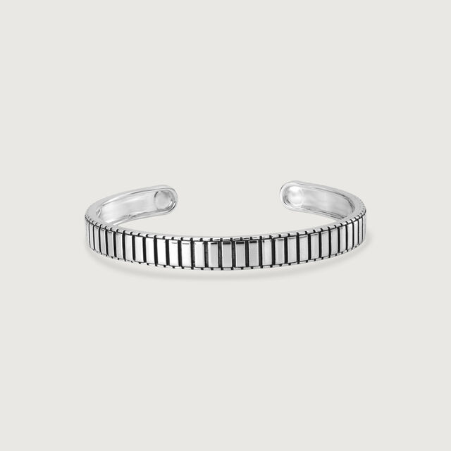 Ribbed Bar Silver Kada,,hi-res image number null